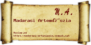 Madarasi Artemíszia névjegykártya